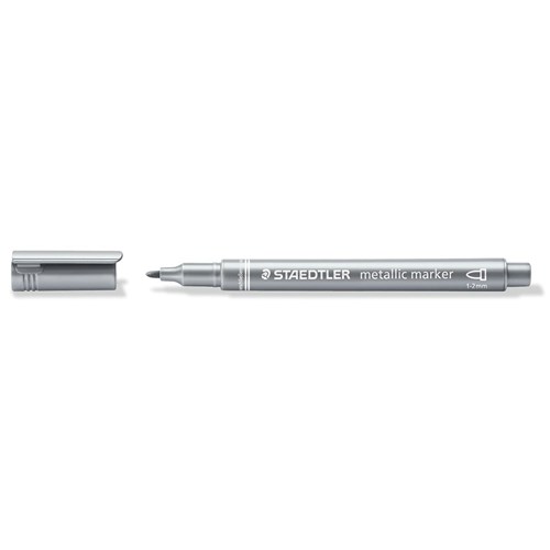 Staedtler Metallic Marker Pens 1-2mm_SLV - Theodist