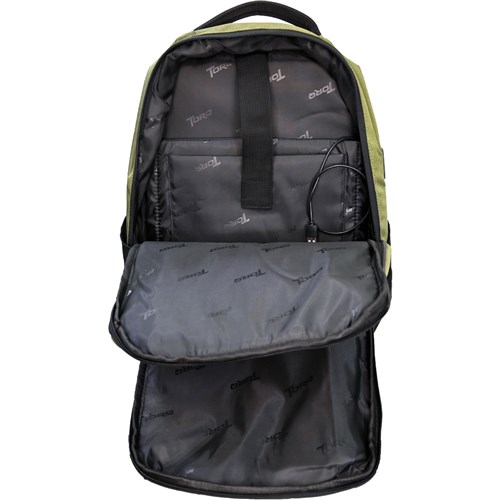 Torq TQ9116 Backpack Laptop Suit 15.6" Black/Green_3 - Theodist