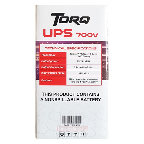 Torq TQUPS700 Line Interactive UPS 700VA/420W with LCD_5 - Theodist
