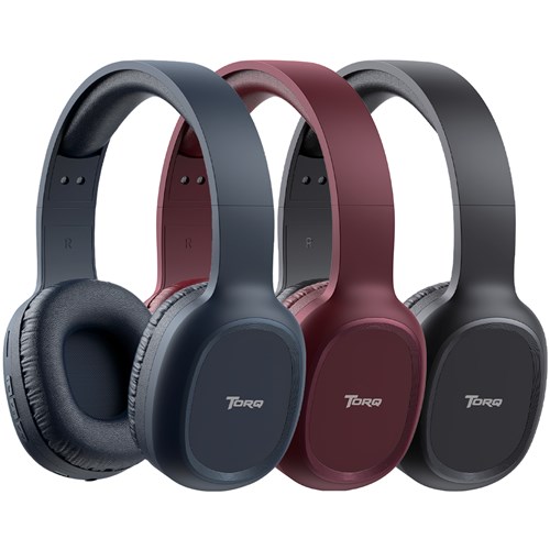 Torq Tunes TT2590 Multi-Function Wireless Headphones, Black, Blue, Red - Theodist