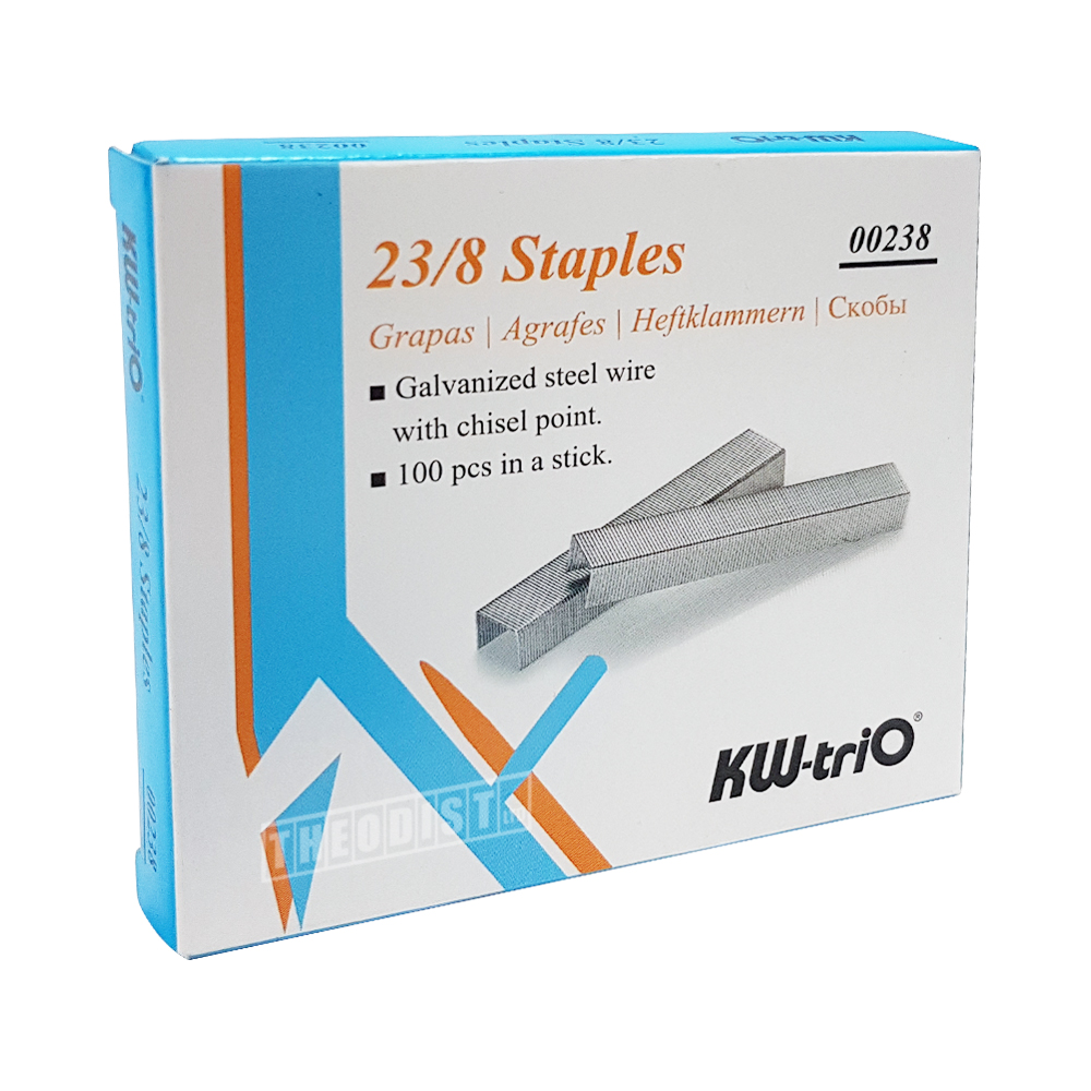 KW-triO 00238 Staples 23/8 1000 Pcs/Box | Theodist - Theodist