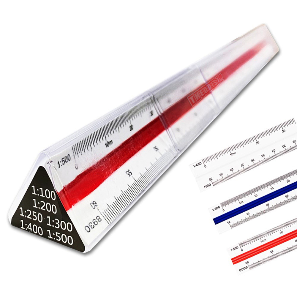 Utoolmart Plastic Triangular Big Scale Ruler 300mm Total Length Drafting  Measuring Tool for Engineering Design Architectural Drawing 1pcs :  : Office Products