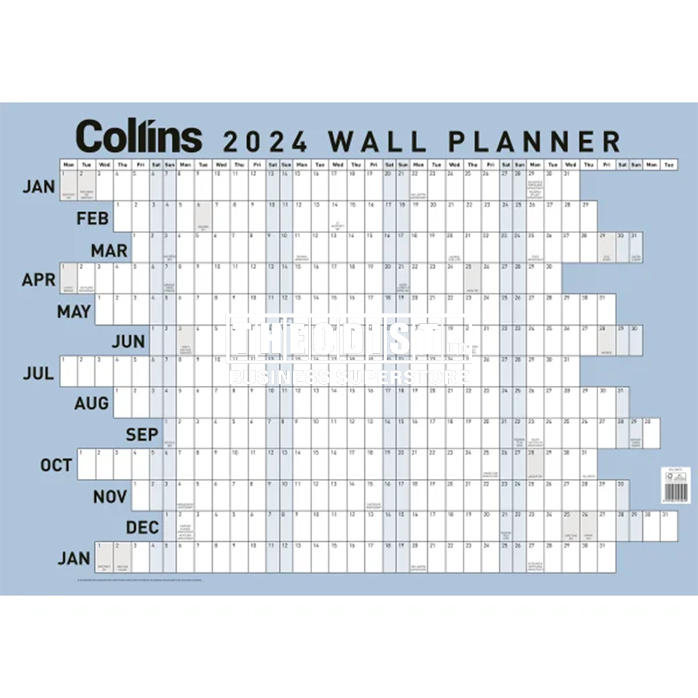 Collins 2024 Year Wall Planner Large 700x990mm Theodist