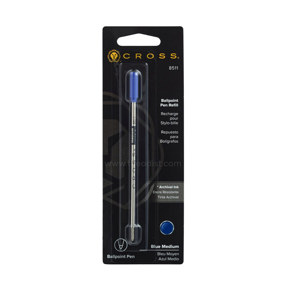 Cross 8511-2 Ballpoint Pen Refills Blue Medium - Theodist