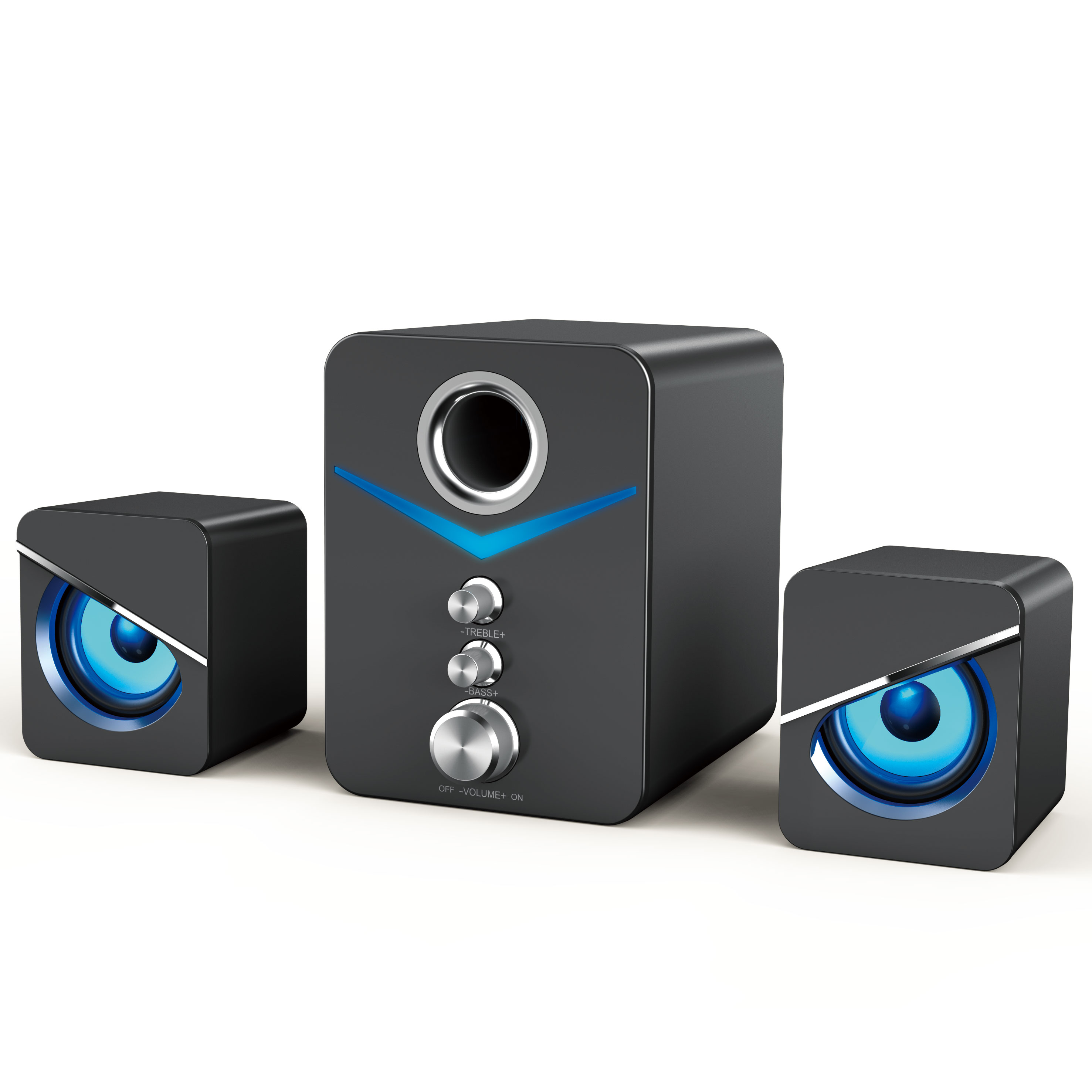 SPEAKER SYSTEM SF123BT- HAVIT 2.1 3W+2W *2- BLACK - Theodist - Theodist