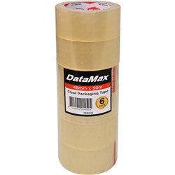 DataMax 130C6 Clear Packaging Tape 48mmx50m 6 Pack - Theodist