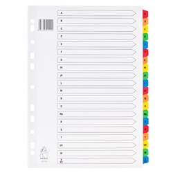 Premier 22199 Index Divider 20 Tabs A-Z Mylar Colours A4 - Theodist