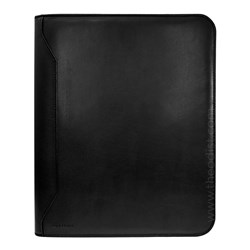 Monolith 2912 Ring Binder A4 Soft Touch Leather with Zip Black 290x50x345mm - Theodist