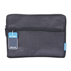 Smash 31100 Pencil Case Twin Zip Large Grey/Black - Theodist