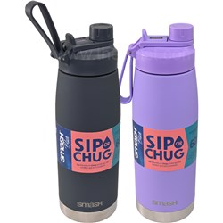 Smash Blue 31372 Soft Touch Dual Pro Sip or Chug Double Wall Vacuum Insulation 950mL - Theodist