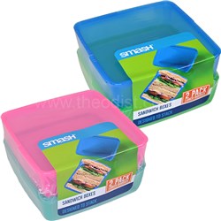 Smash 31413 Sandwich Boxes Lunch Buddies 2 Pack - Theodist