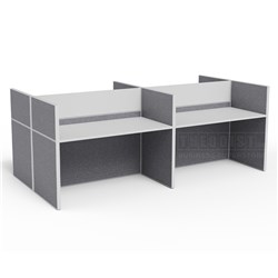 Partitioned Workstations 4 Men 2800x1400x1200mm - Theodist