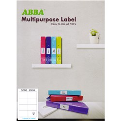 ABBA 23293 Multipurpose Label 100 A4 800 105x74mm - Theodist