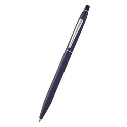 Cross 622-121 Pen Ballpoint Click Classic Metallic Navy Blue with Chrome Appointments - Theodist