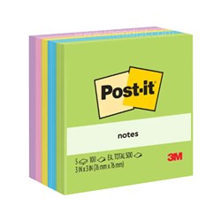 Post-It 3M 654-5UC Notes Ultra 5 Colours 500 Sheets 76x76mm - Theodist