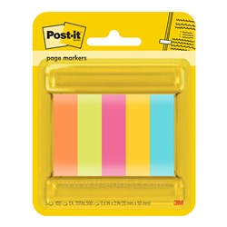Post It 6705AST Page Markers 5 Neon Colours 15x50mm - Theodist