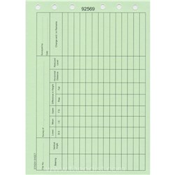 Stadia 92569 Survey Sheets Dow Style 50 Pack Green - Theodist