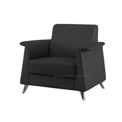 Sofa DA60031 Normal Seating 1 Seater Black 910x780x830mm - Theodist