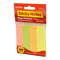 DataMax DM6714 Sticky Notes Page Markers, 100 Sheets - Theodist