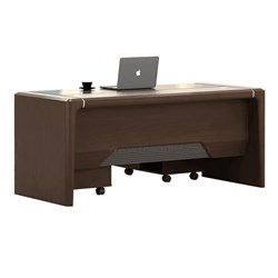 Office Desk ELYUD18 Elyu Series with Side Return 1800Wx750Dx760H Side: 1180Wx400Dx585H - Theodist