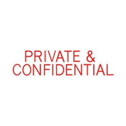 Shiny EN168 "PRIVATE & CONFIDENTIAL" OA Pre-Inked Stamp - Theodist