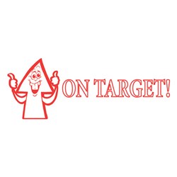 Shiny EN934 "ON TARGET" OA Pre-Inked Stamp - Theodist