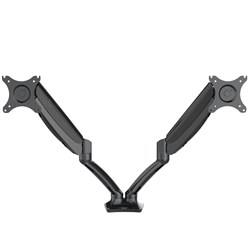 Monitor Arm F7D Dual Basic Black 2-9Kg Clamp/Grommet - Theodist