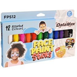 DataMax FPS12 Face Painting Sticks 12 Colours - Theodist