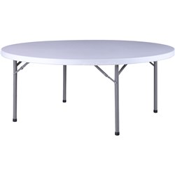 Folding Plastic Table RT180 Round 180DIAx740mm - Theodist