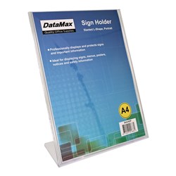 DataMax SHA4SP Sign Holder A4 L-Shaped Portrait - Theodist