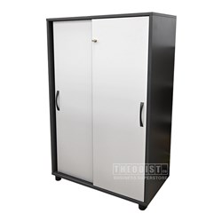 SL800MSLK Sliding Door Cabinet Kit Including Feet (X-CG45-K) 800x410x1236mm - Theodist