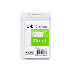Kejea T-037 ID Card Holder Clear Single Pocket 62x91mm - Theodist