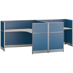 Partitioned Workstations WSLB2 2 Complete Desk "T" Shape 3090Lx1560Wx1200H - Theodist