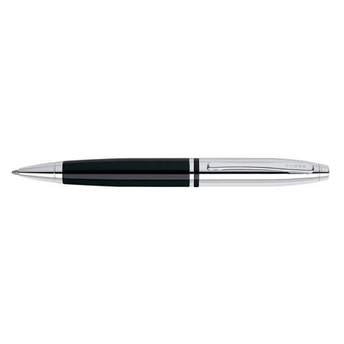 Cross 112-1 Calais Ballpoint Pen, Black Lacquer & Chrome_2 - Theodist