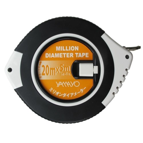 Yamayo Million Diameter Measuring Tape 20m PVC Coated Fibreglass with Claw Hook - Theodist