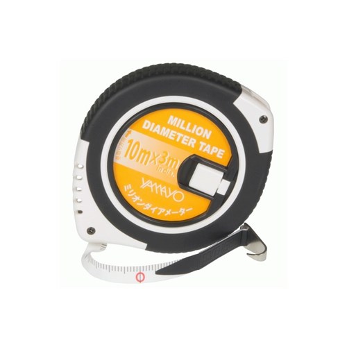 Yamayo Million Diameter Measuring Tape 10m PVC Coated Fibreglass with Claw Hook - Theodist