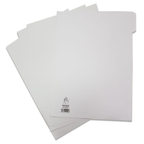 Premier 22200 Divider Tabs Unpunched A4 White 5 Pack_1 - Theodist