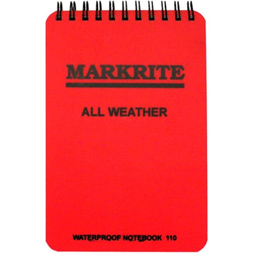 Markrite Waterproof Notebook 110 - 100mm X 150mm, Red - Theodist