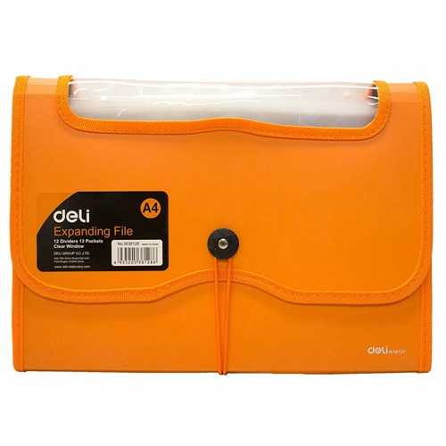 Deli 38128 Expanding File A4 13 Pocket with Strap_ORG - Theodist