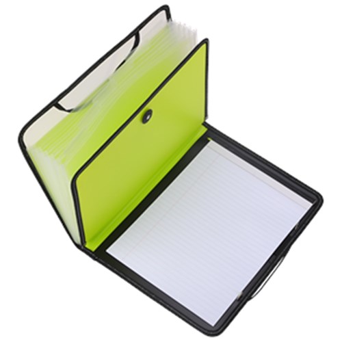 Deli 38965 Expanding File 7 Pockets A4 Including Note Pad Assorted_2 - Theodist
