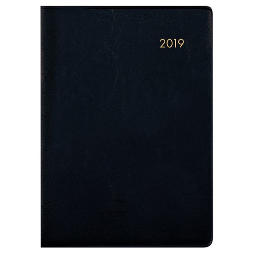 Carnegie 421BLK Pocket Diary Size A7 2025 1 Day To Page Black, Blue, Grey - Theodist