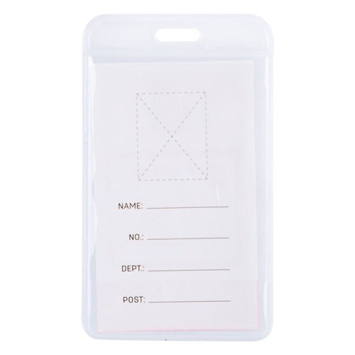 Deli Name Badge 5752 Card Holders with Clips 90x54mm 50 PCS/Box - Theodist