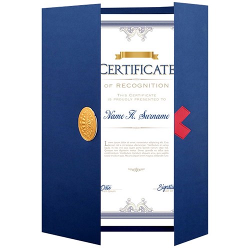 DataMax 900387 A4 Certificate Cover 6 Pieces Blue - Theodist