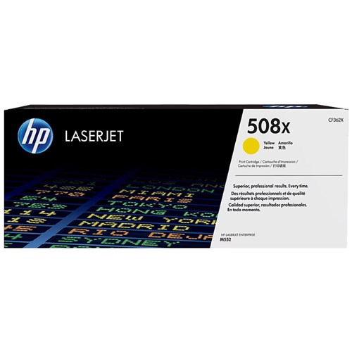 HP 508X High Yield Yellow Original LaserJet Toner Cartridge