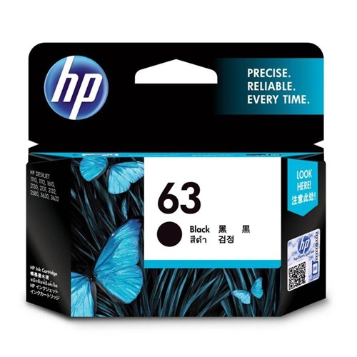 HP 63 Black Ink Cartridge F6U62AA - Theodist