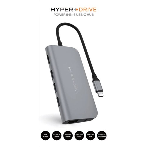 HyperDrive POWER 9-in-1 USB-C Hub - Grey