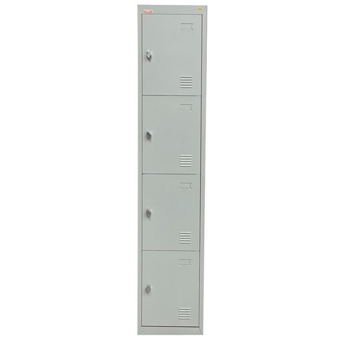 Steel Locker 4 Doors Grey 450x380x1850mm - Theodist