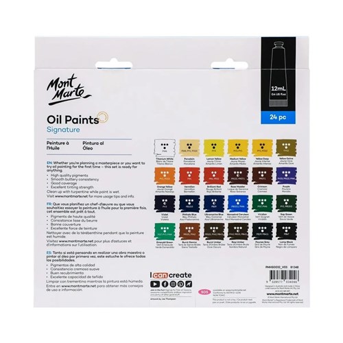 Mont Marte Oil Paints Set Signature 24pc x 12ml 