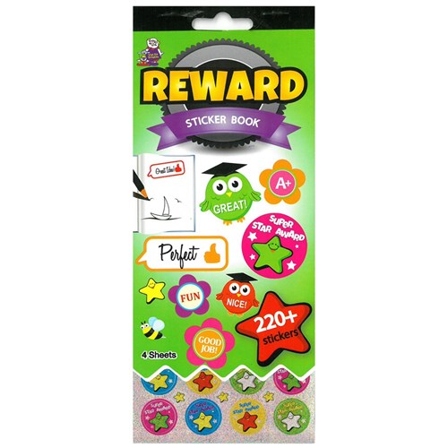 STICKER BOOK - REWARD 136+ STICKERS 4 SHEETS