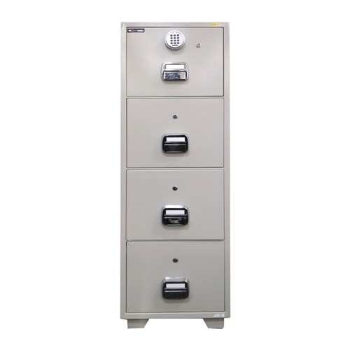 FILING CABINET 4 DRAWER F/PROOF KEY/DIGITAL/COMBI